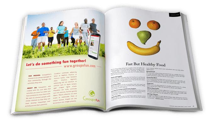 Groupofun magazine ad